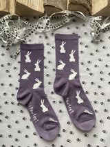 Women's Rabbit Socks - Purple