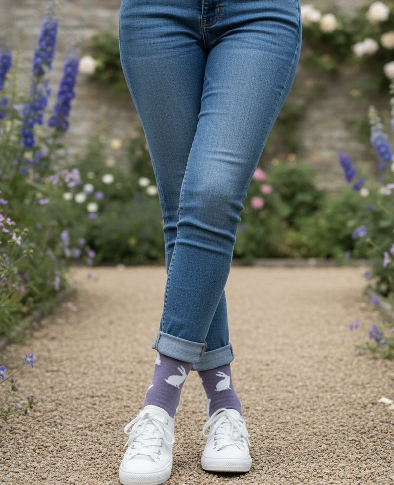 Women's Rabbit Socks - Purple