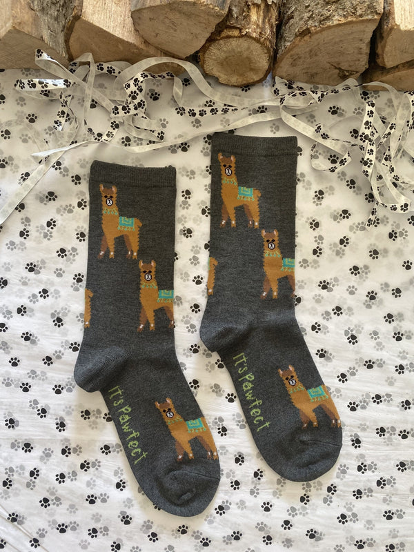 Women's Alpaca Socks - Grey