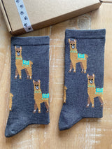 Women's Alpaca Socks - Grey