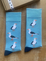 Men's Seagull Socks - Blue