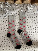 Men's Christmas Sausage Dog Socks - Grey - It's Pawfect