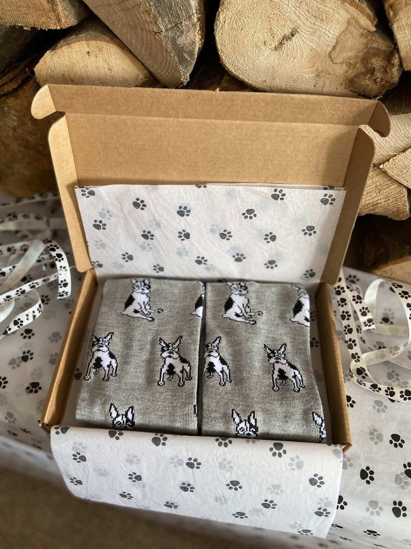 Men's French Bulldog Socks - Grey - It's Pawfect