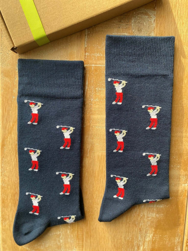 Men's Golfer Socks - Blue - It's Pawfect