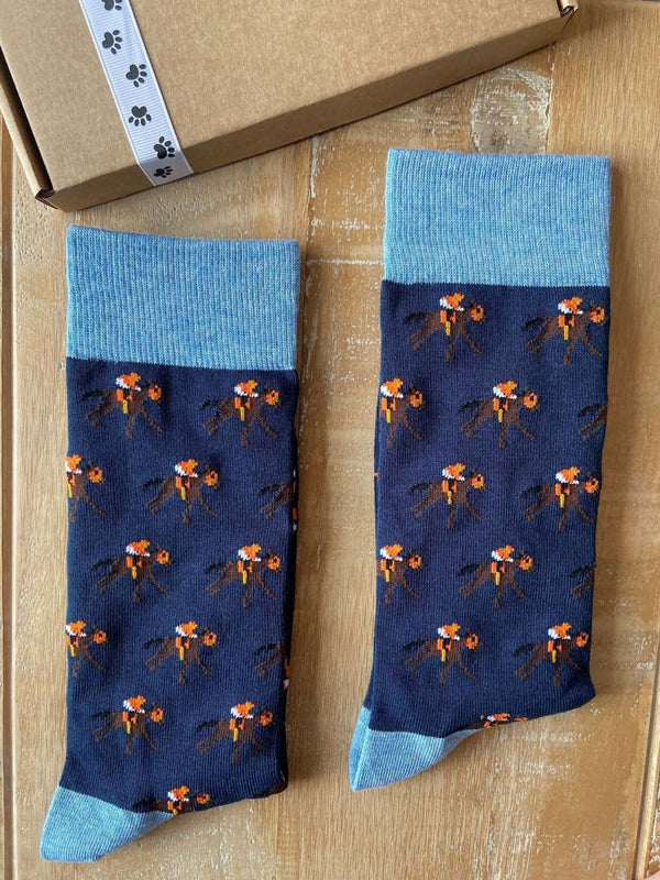 Men's Horse Racing Socks - It's Pawfect