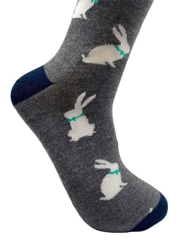 Men's Rabbit Socks - Grey - It's Pawfect