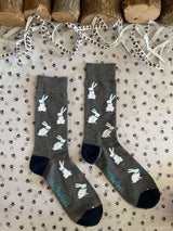 Men's Rabbit Socks - Grey - It's Pawfect