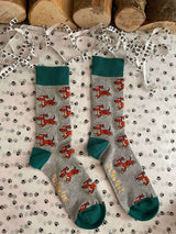 Men's Sausage Dog Socks - Grey - It's Pawfect