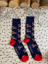 Men's Sausage Dog Socks - Navy - It's Pawfect
