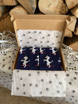 Men's Skateboarding Dog Socks - Navy - It's Pawfect