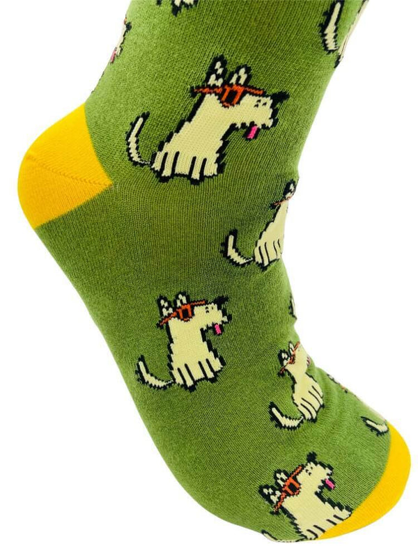 Men's Terrier Socks - Green - It's Pawfect