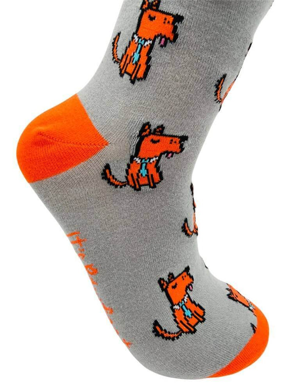 Men's Terrier Socks - Grey - It's Pawfect