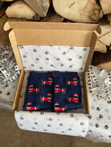 Women's Christmas Sausage Dog Socks - Navy - It's Pawfect
