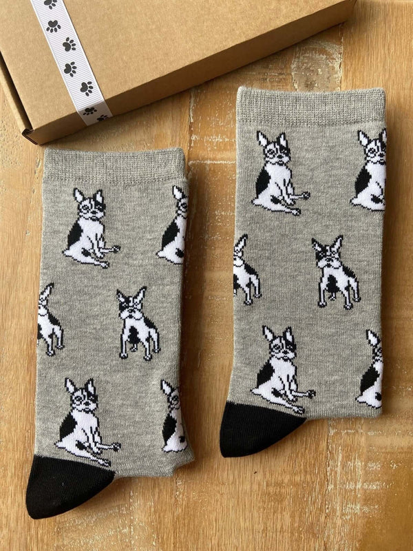 Women's French Bulldog Socks - Grey - It's Pawfect