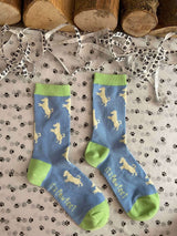 Women's Jack Russell Socks - Blue - It's Pawfect