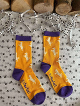Women's Jack Russell Socks - Yellow - It's Pawfect
