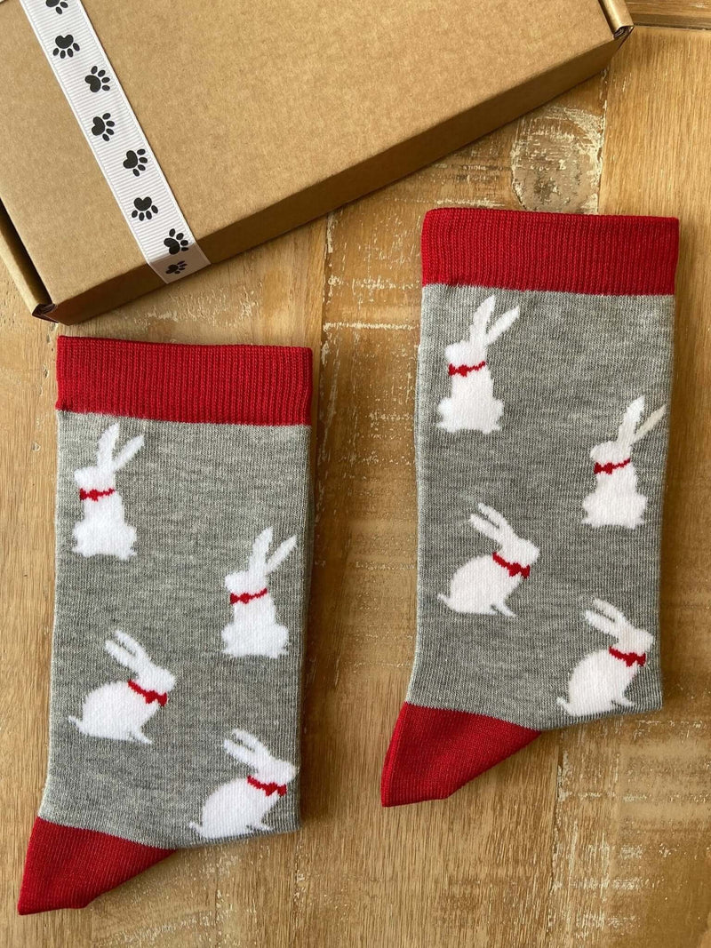 Women's Rabbit Socks - Grey - It's Pawfect