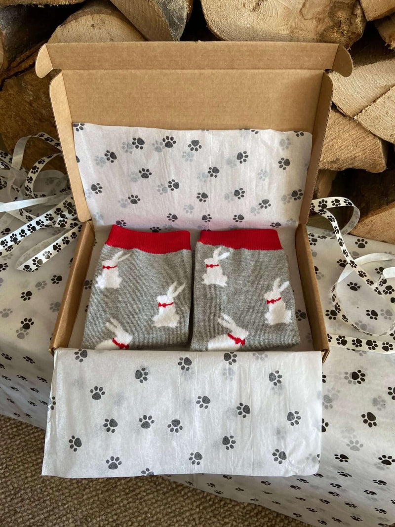 Women's Rabbit Socks - Grey - It's Pawfect
