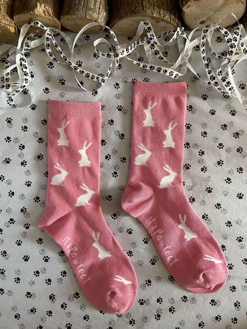 Women's Rabbit Socks - Pink - It's Pawfect