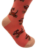 Women's Sausage Dog Socks - Orange - It's Pawfect