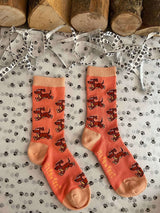 Women's Sausage Dog Socks - Orange - It's Pawfect