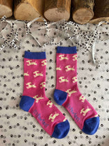 Women's Sausage Dog Socks - Pink - It's Pawfect
