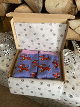 Women's Sausage Dog Socks - Purple - It's Pawfect