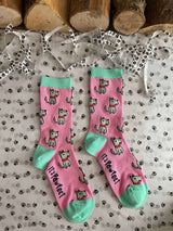Women's Terrier Socks - Pink - It's Pawfect